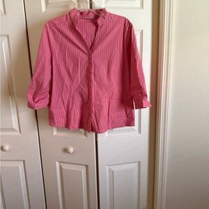 St. John's Bay light red Striped Shirt